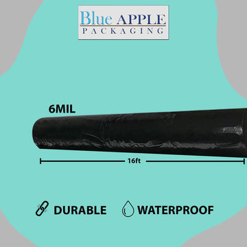 Black Plastic Sheeting 6 Mil 16' X 100'